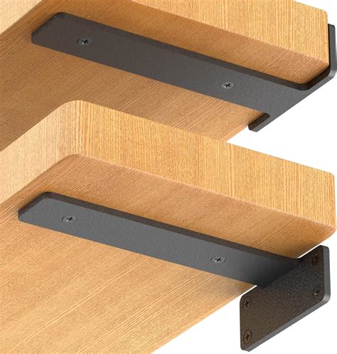 black metal floating shelf brackets|strong brackets for floating shelves.